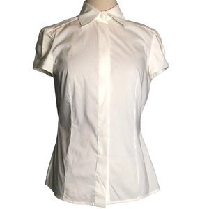 Versace  Short sleeve  White Button Down Shirt Size 38